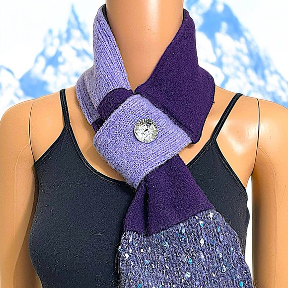 New Minfly Creations Purple Pocketed Scarf - Picture 3 of 16